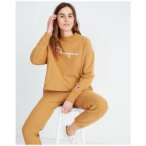 Champion High-Neck Sweatshirt Madewell Brown Sportswear Loungewear Cozycore M
